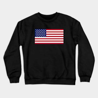 American USA Flag Stickers Crewneck Sweatshirt